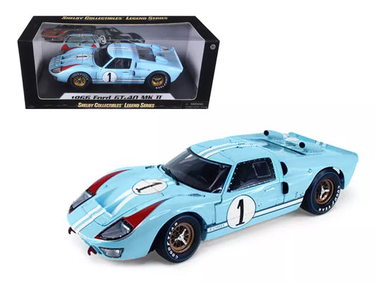 Ford GT-40 MK II 1966 #1 bleu - 1/18 Shelby Collectibles