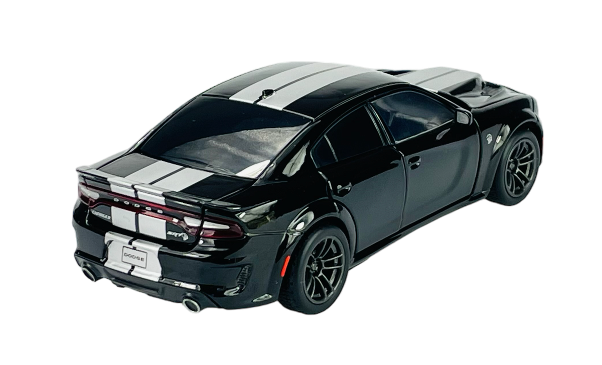 Dodge Charger negru cu dungi argintii - 1/32 Tayumo