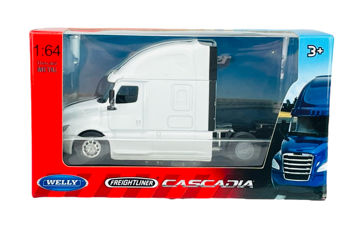 Cap Tractor Freightliner Cascadia alb - 1/64 Welly