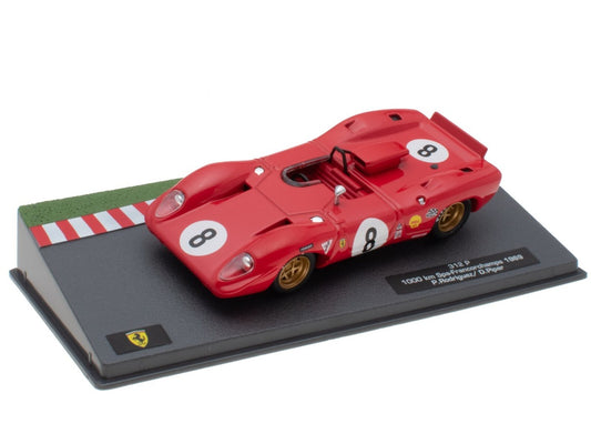 Ferrari 312P #8 1000km Spa-Francorchamps 1969 P.Rodriguez / D.Piper cu vitrina plexiglass - 1/43 Edicola