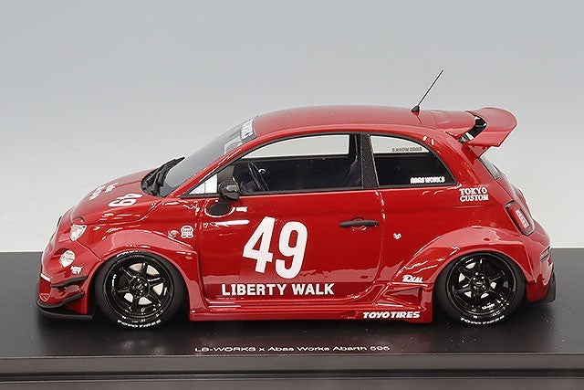Abarth LB-Works x Abas Works 595 red TS0613 - 1/18 Top Speed
