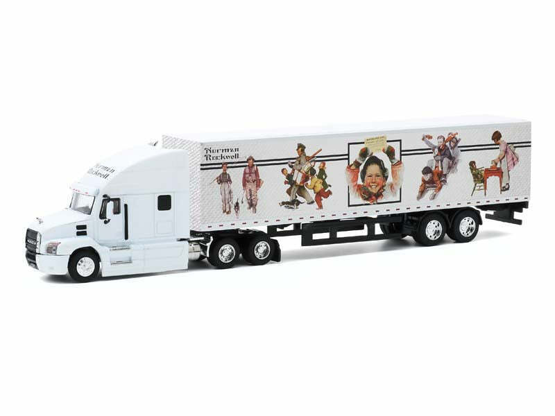 Cap tractor Mack Anthem 2019 cu remorca 29cm - 1/64 Greenlight