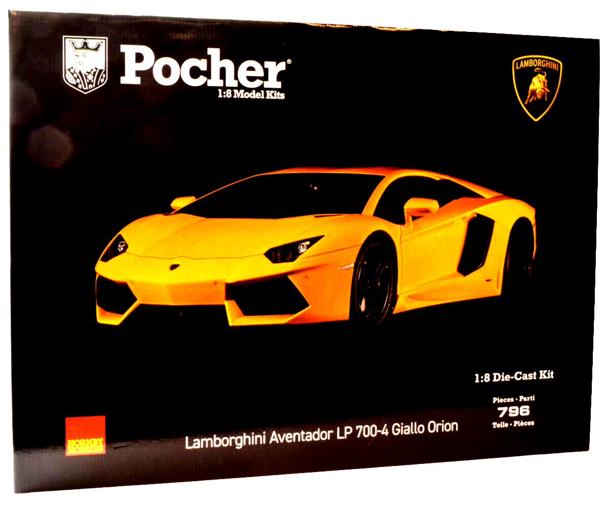 Lamborghini Aventador LP700-4 Giallo Orion de asamblat  (796 piese)  - 1/8 POCHER