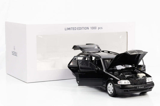 Mercedes-Benz C-Class T-Model 1997 negru 1/1000pcs - 1/18 Norev