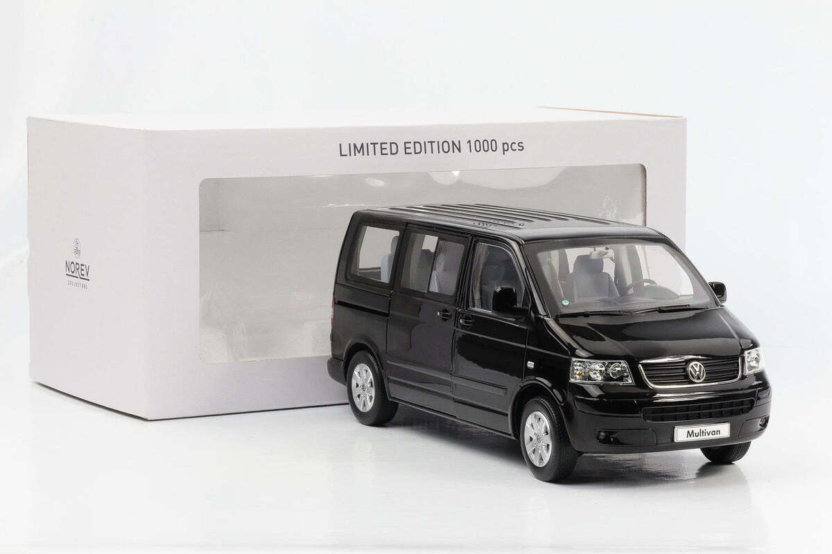 Volkswagen Multivan T5 2003 negru 1/1000pcs - 1/18 Norev