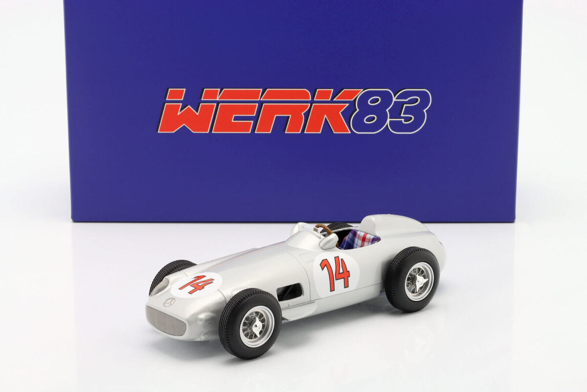 Set Mercedes Blue Wonder si Mercedes-Benz W196 #14 Formula 1 1955 - 1/18 Werk83