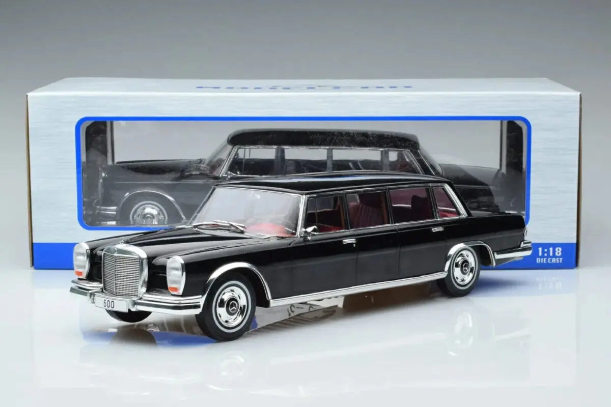 Mercedes-Benz 600 Pullman LWB W100 Year 1969 negru - 1/18 Model Car Group