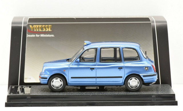London Taxi Cab TX1 1998 bleu cu vitrina plexiglass - 1/43 Vitesse
