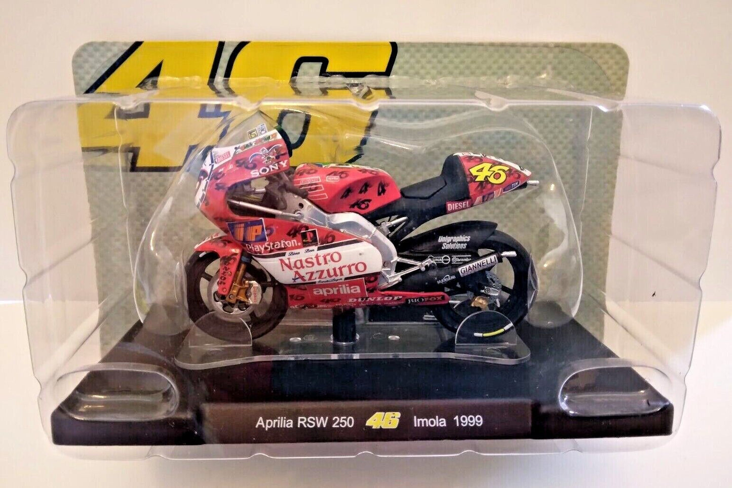 Motocicleta Aprilia RSW 250 Imola 1999 - 1/18 Altaya