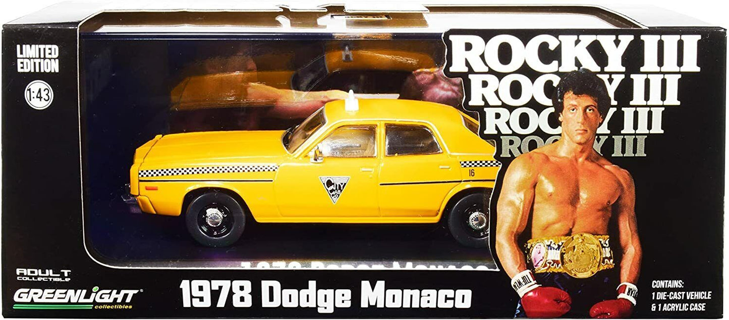 Dodge Monaco 1978 "Rocky III" cu vitrina plexiglass - 1/43 Greenlight