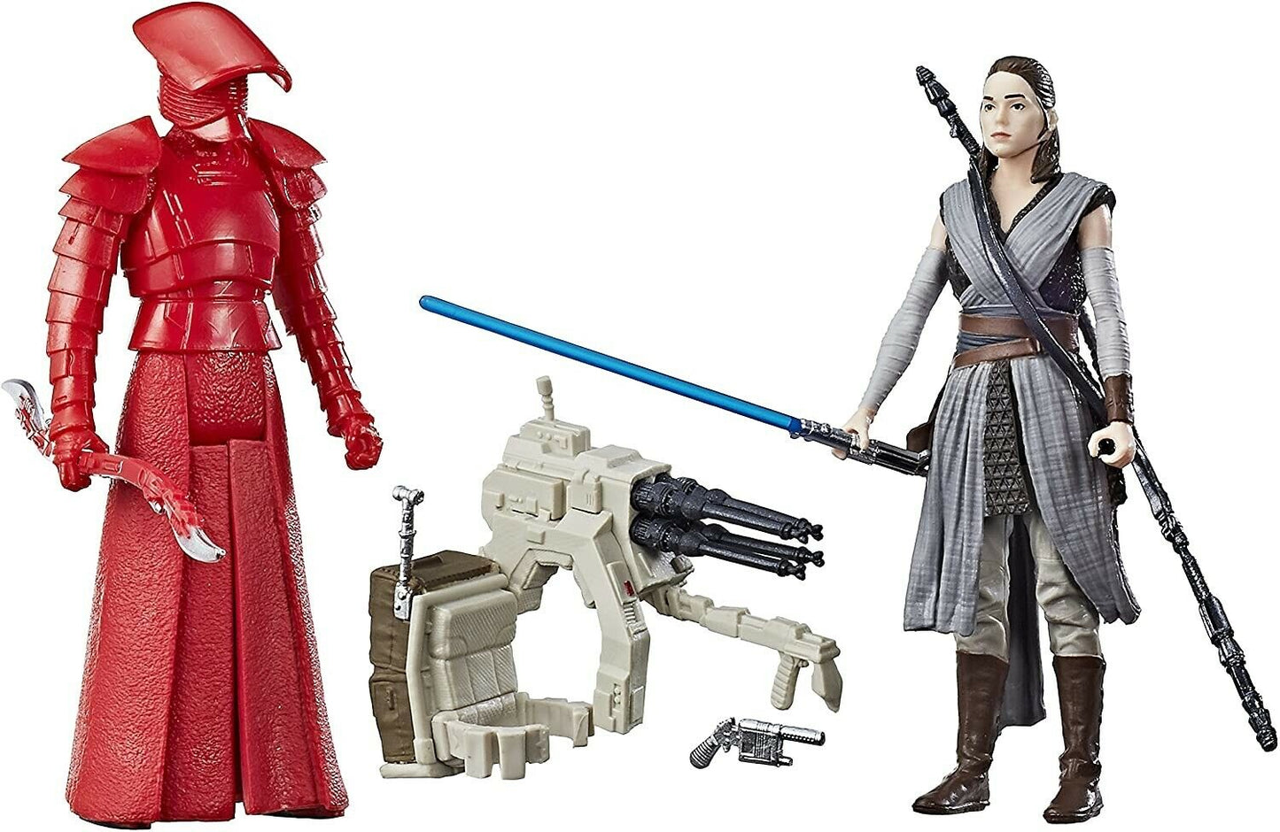 Set 2 figurine Star Wars Force Link - Rey (Jedi Training) & Elite Praetorian Guard 9cm
