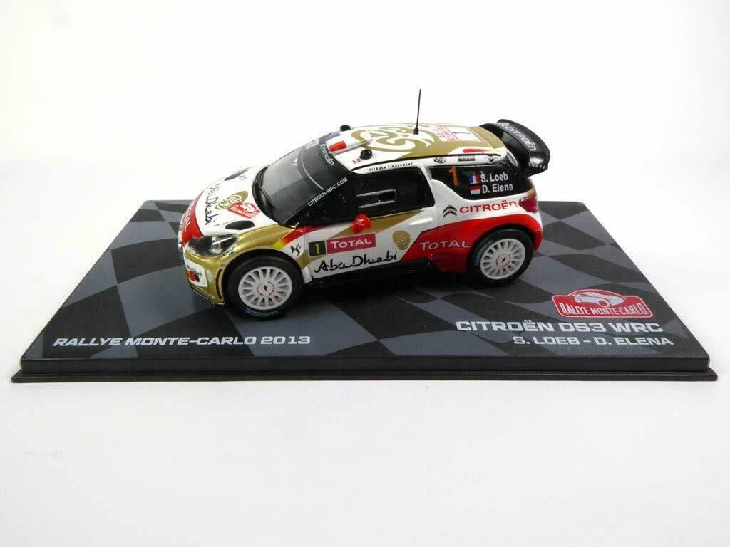 Citroen DS3 WRC S.Loeb - D.Elena Rallye Monte-Carlo 2013 #1 cu vitrina plexiglass - 1/43 Altaya