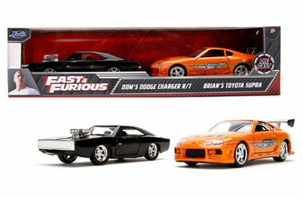 Set 2 masinute Fast&Furious Dodge Charger R/T si Toyota Supra - 1/32 Jada