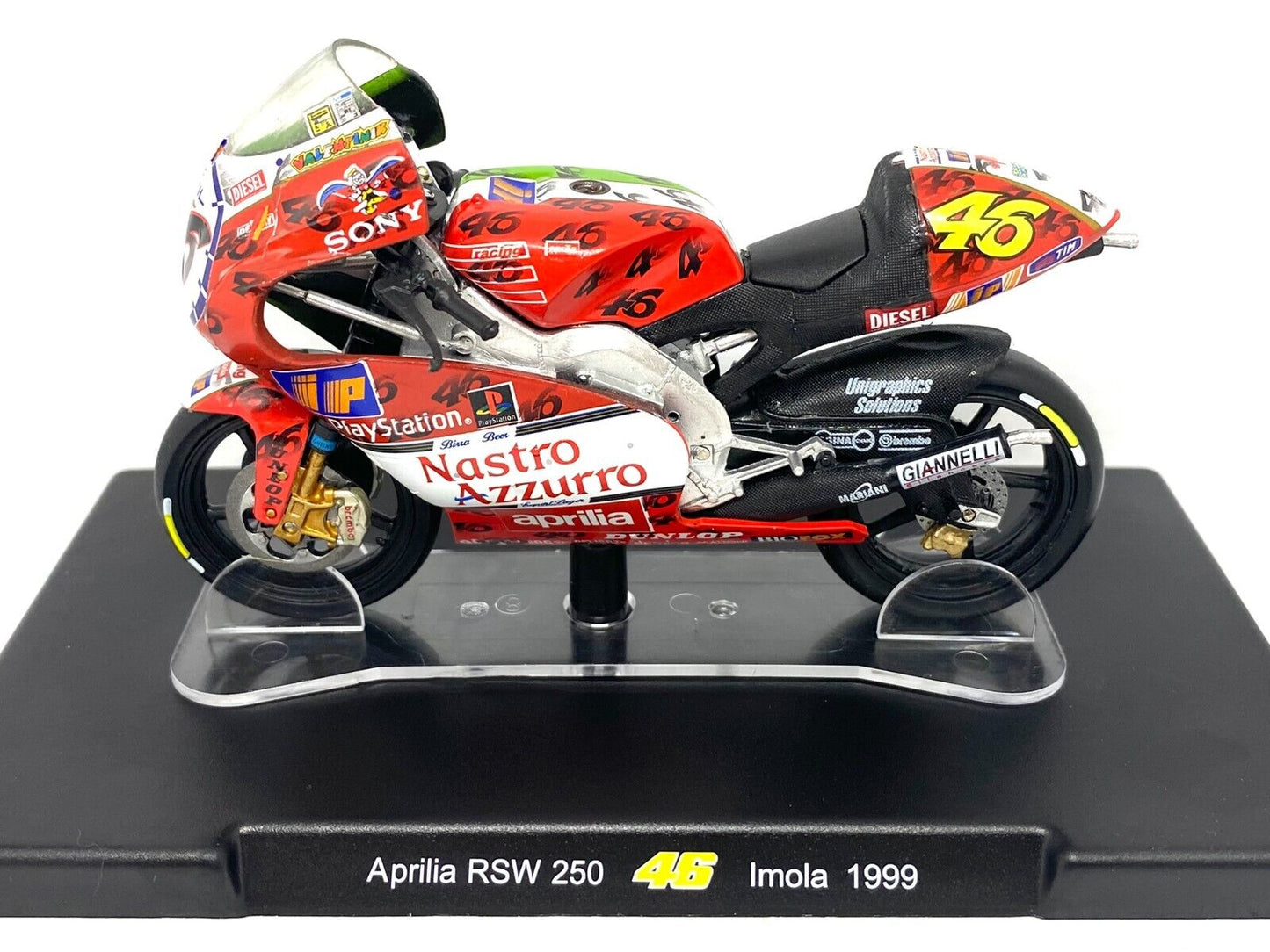 Motocicleta Aprilia RSW 250 Imola 1999 - 1/18 Altaya