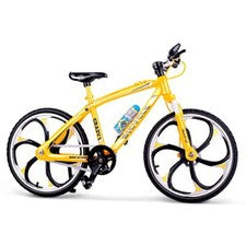 Bicicleta Mountain Bike galbena 17cm ICRAZY - 1/10 Altaya