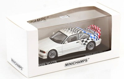 BMW M3 GTR E36 1993 alb Motorsport design 1/650pcs cu vitrina plexiglass - 1/43 Minichamps