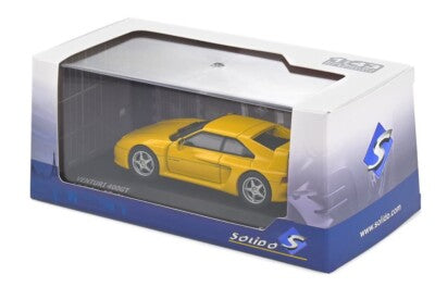 Venturi 400GT galben cu vitrina plexiglass - 1/43 Solido