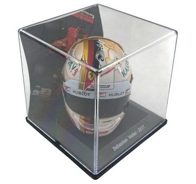 Casca Sebastian Vettel Ferrari #5 Winner Monaco GP Formula 1 2017 cu vitrina plexiglass - 1/5 Spark