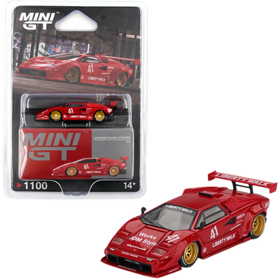 Lamborghini Countach LB-Works red #41 - 1/64 Mini GT