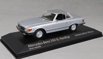 Mercedes-Benz 350 SL Hardtop 1/500pcs cu vitrina plexiglass - 1/43 Minichamps