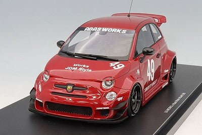 Abarth LB-Works x Abas Works 595 red TS0613 - 1/18 Top Speed
