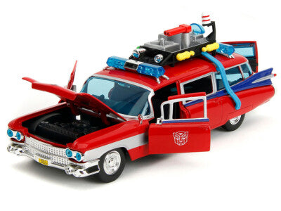 Cadillac Ambullance Ecto-1 1959 rosu "Ghostbusters-Transformers" - 1/24 Jada