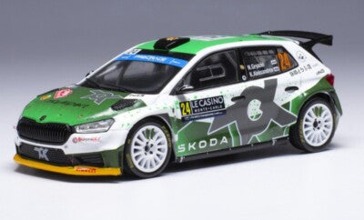 Skoda Fabia Rally2 #24 Rallye Monte-Carlo 2023 - 1/18 Ixo Models