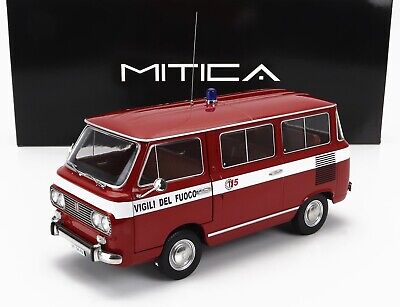 Fiat 850 Familiare Vigili Del Fuoco 1970 rosu - 1/18 Mitica