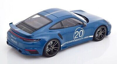Porsche 911 Turbo S cu pachet sport 2021 albastru 1/504 pcs - 1/18 Minichamps