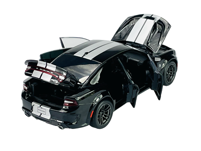 Dodge Charger negru cu dungi argintii - 1/32 Tayumo