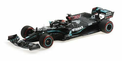 Formula 1 Mercedes-AMG George Russell F1 W11 #63 Sakhir GP 2020 cu vitrina plexiglass EDITIE LIMITATA 1/111pcs - 1/12 Minichamps