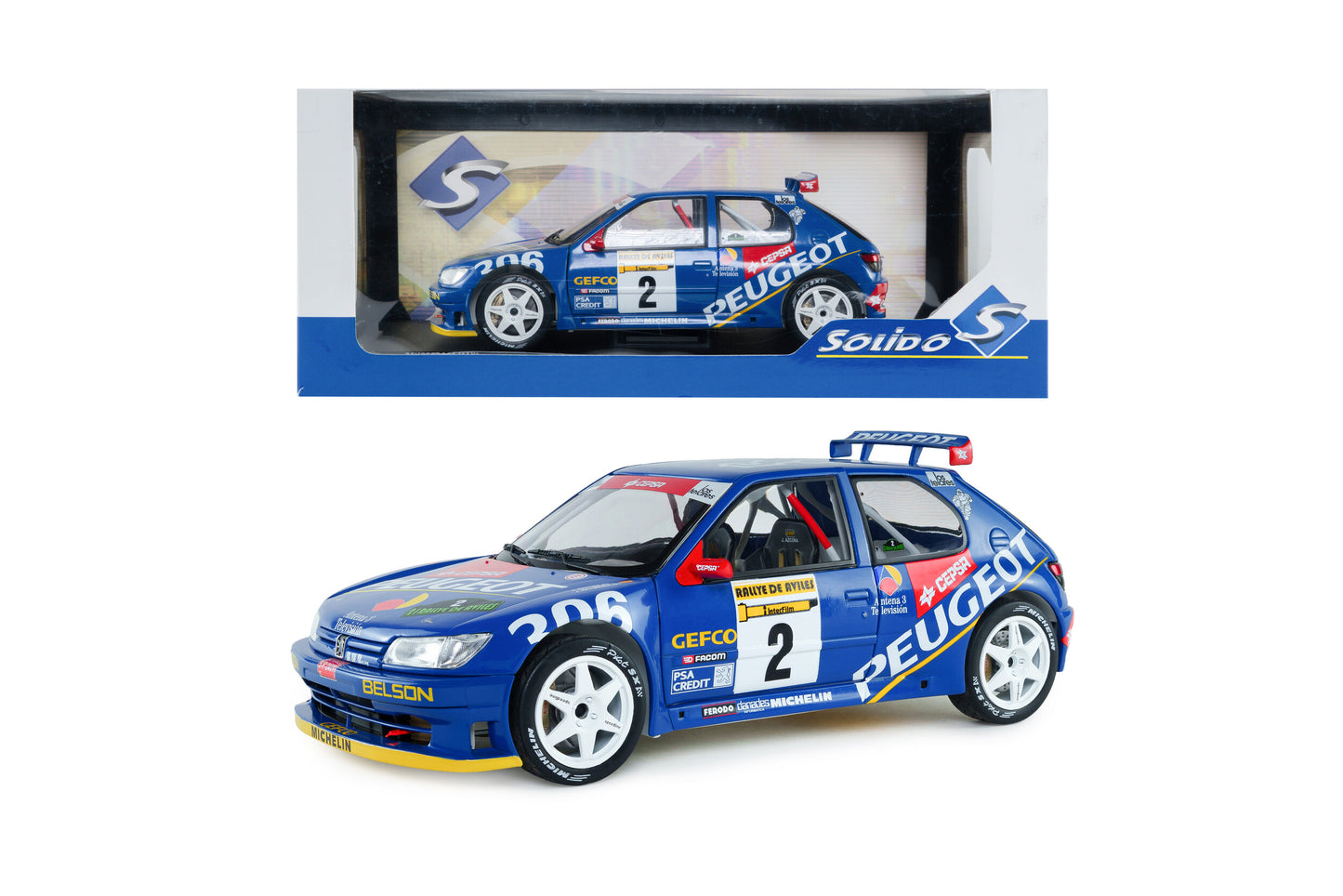 Peugeot 306 Maxi Rally de Aviles 1997 #2- 1/18 Solido