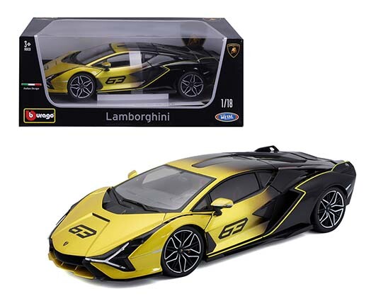 Lamborghini Sian galben/negru - 1/18 Bburago