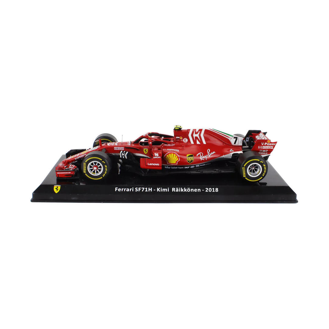 Formula 1 Ferrari SF71H Kimi Raikkonen 2018 #7 cu vitrina - 1/24 Altaya