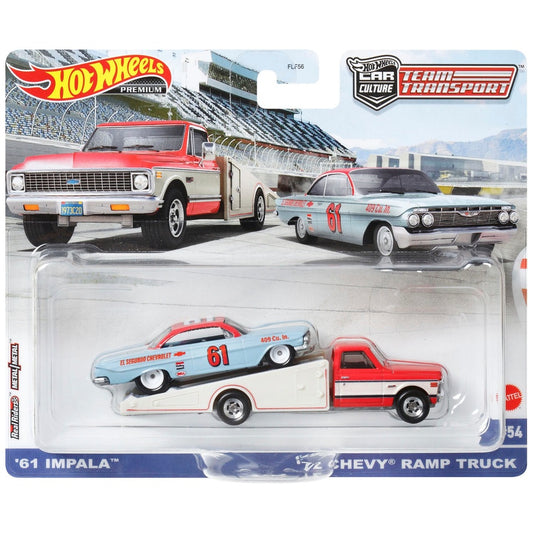 Set 2 masinute Chevy Ramp Truck 1972 si Impala 1961 - 1/64 Hot Wheels Premium