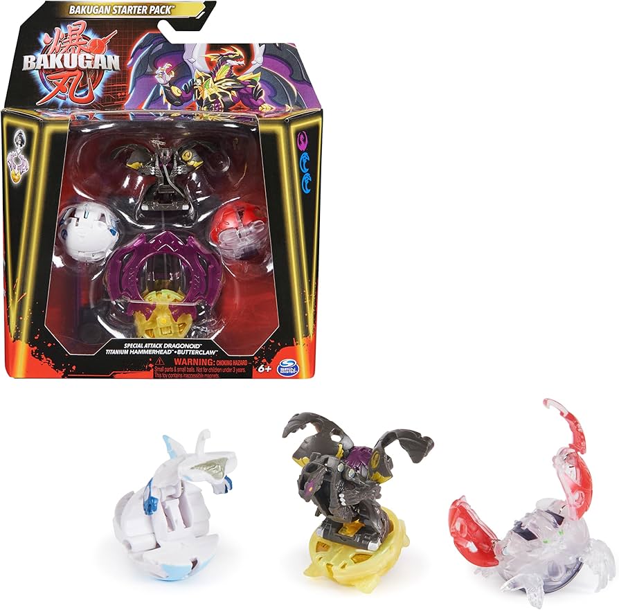 Set Bakugan Starter Pack special attack Dragonoid-Titanium Hammerhead-Butterclaw