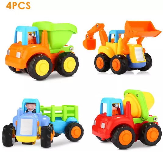 Set 4 masinute agricole si utilaje de constructii -  Hola