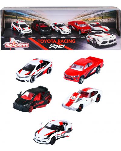 Set 5 masinute Toyota Racing - 1/64 Majorette