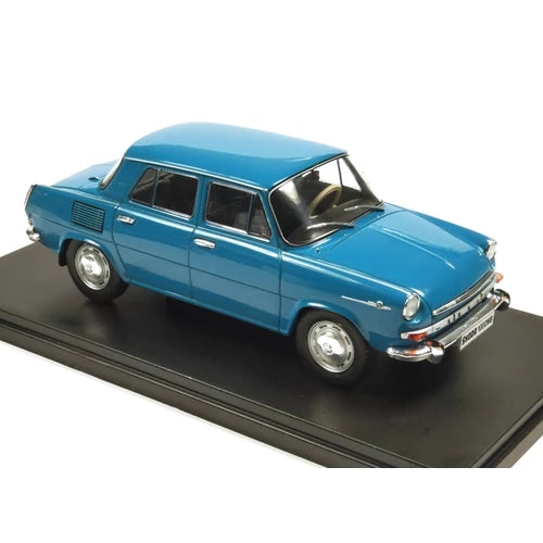 Skoda 1000MB 1969 cu vitrina plexiglass - 1/24 Edicola (vitrina crapata)