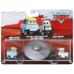 Set 2 masinute metalice Cars Nicole Revwell, Jessie Wheelin si OZN - 1/55 Mattel