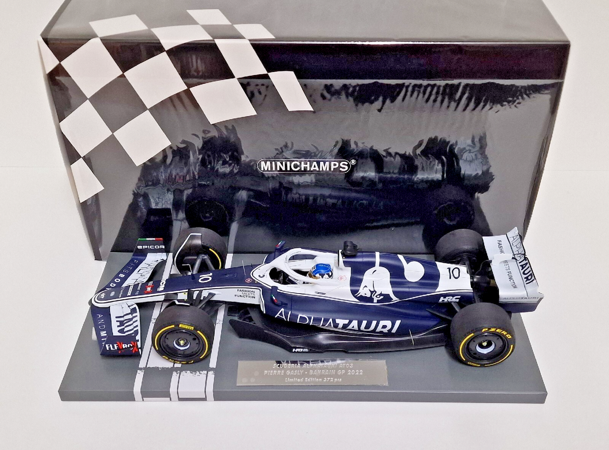 Formula 1 Scuderia Alpha-Tauri AT03 Pierre Gasly Bahrain GP 2022 - 1/18 Minichamps