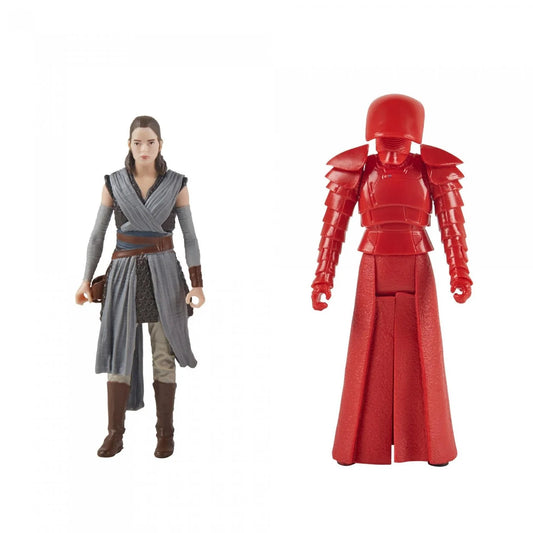 Set 2 figurine Star Wars Force Link - Rey (Jedi Training) & Elite Praetorian Guard 9cm