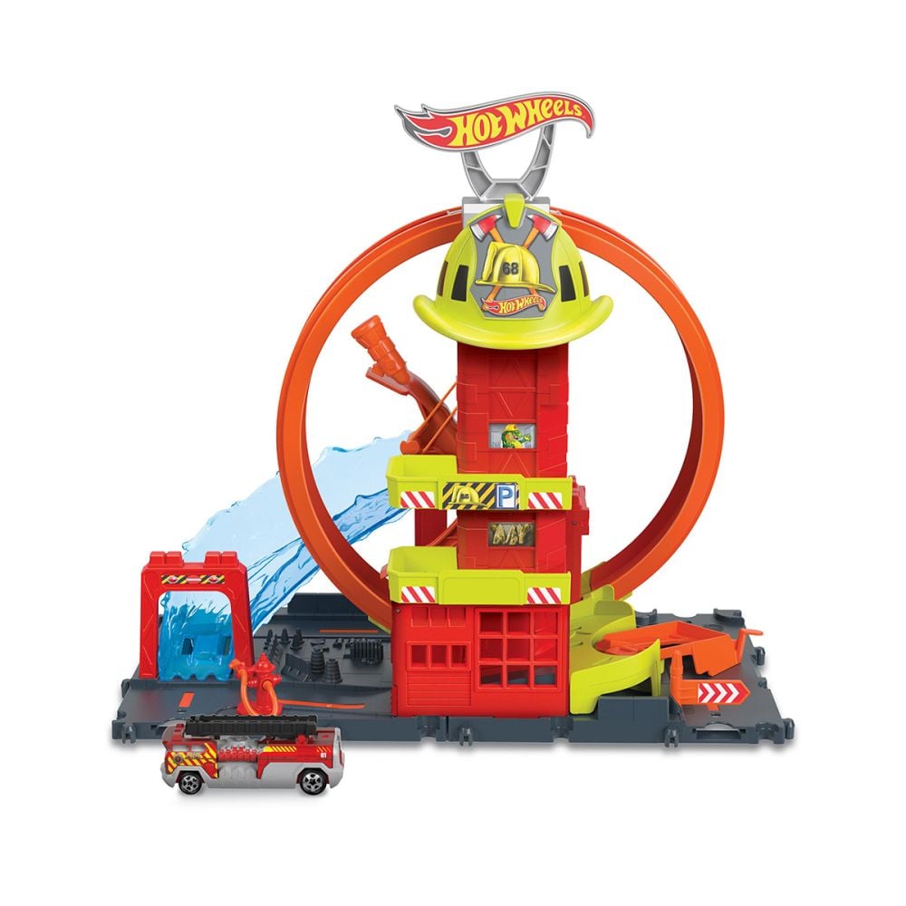 Pista Statia de pompieri Super loop - Hot Wheels