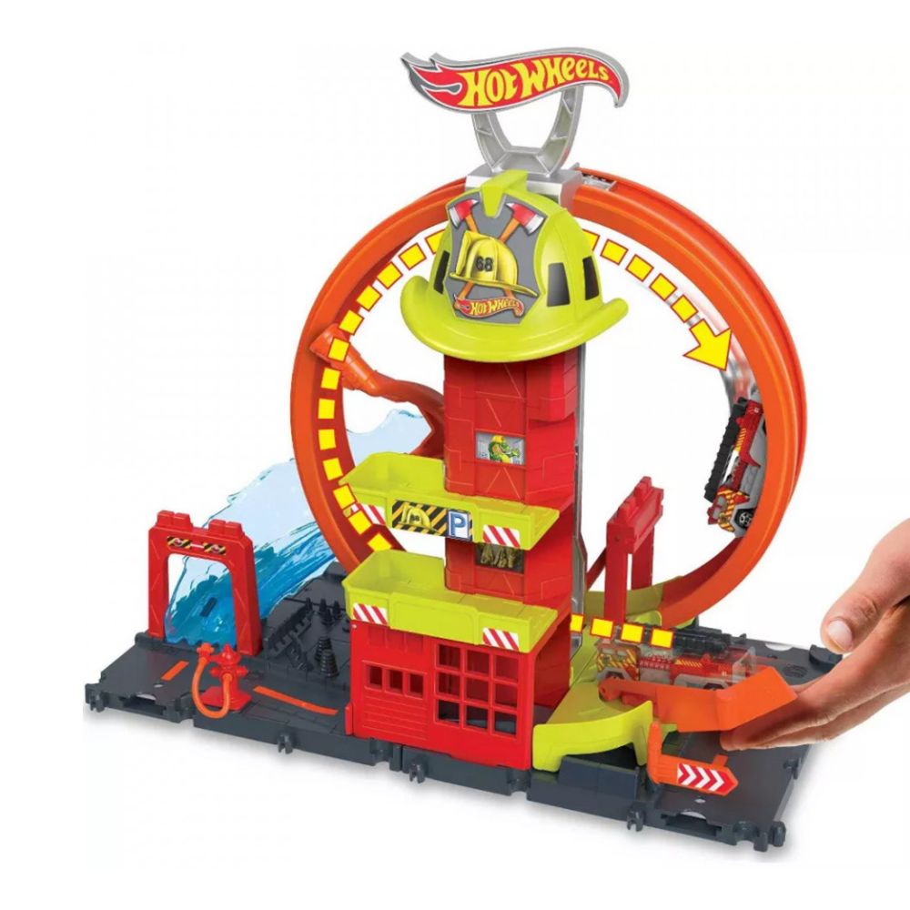 Pista Statia de pompieri Super loop - Hot Wheels