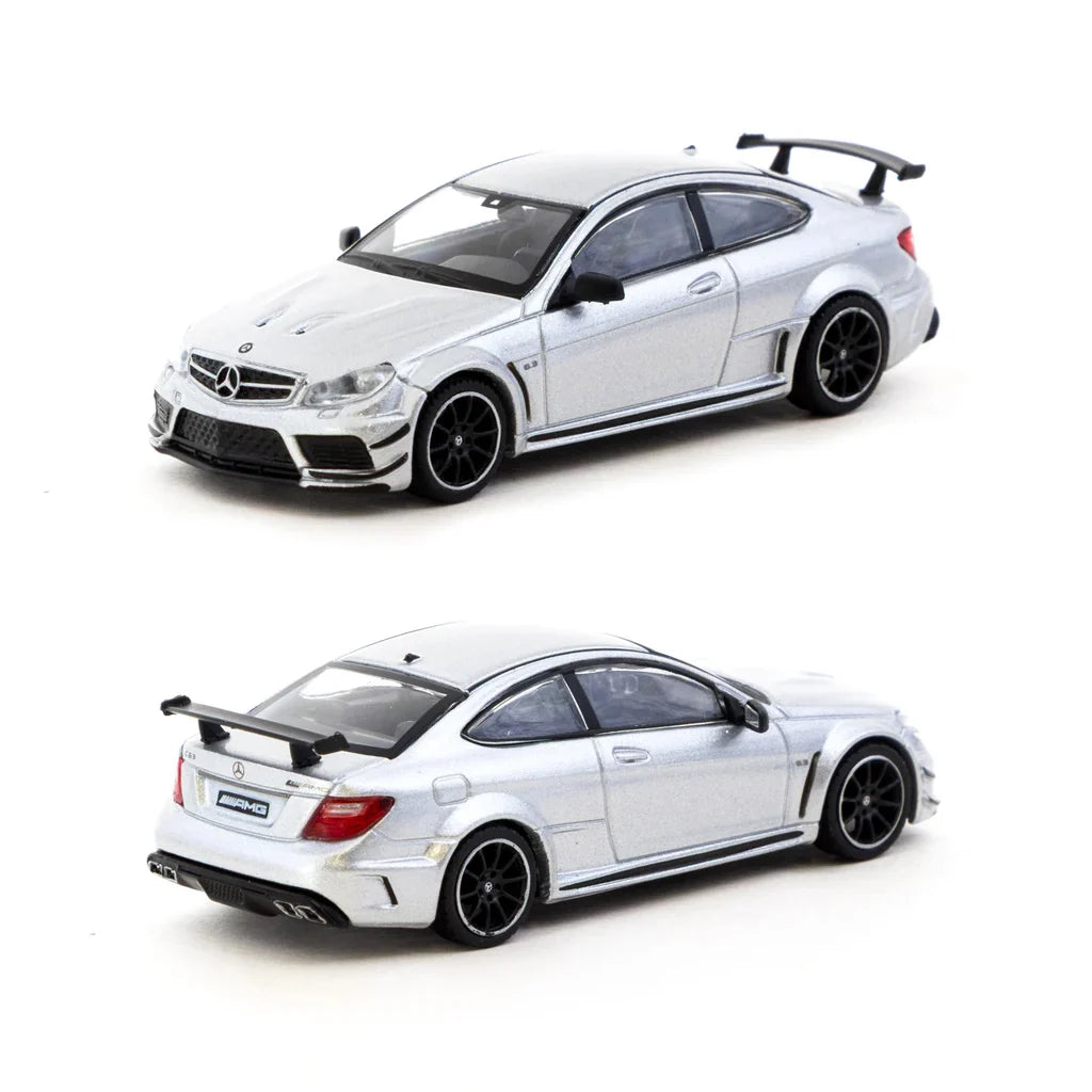 Mercedes-Benz C63 AMG Coupe Black Series argintiu - 1/64 Tarmac