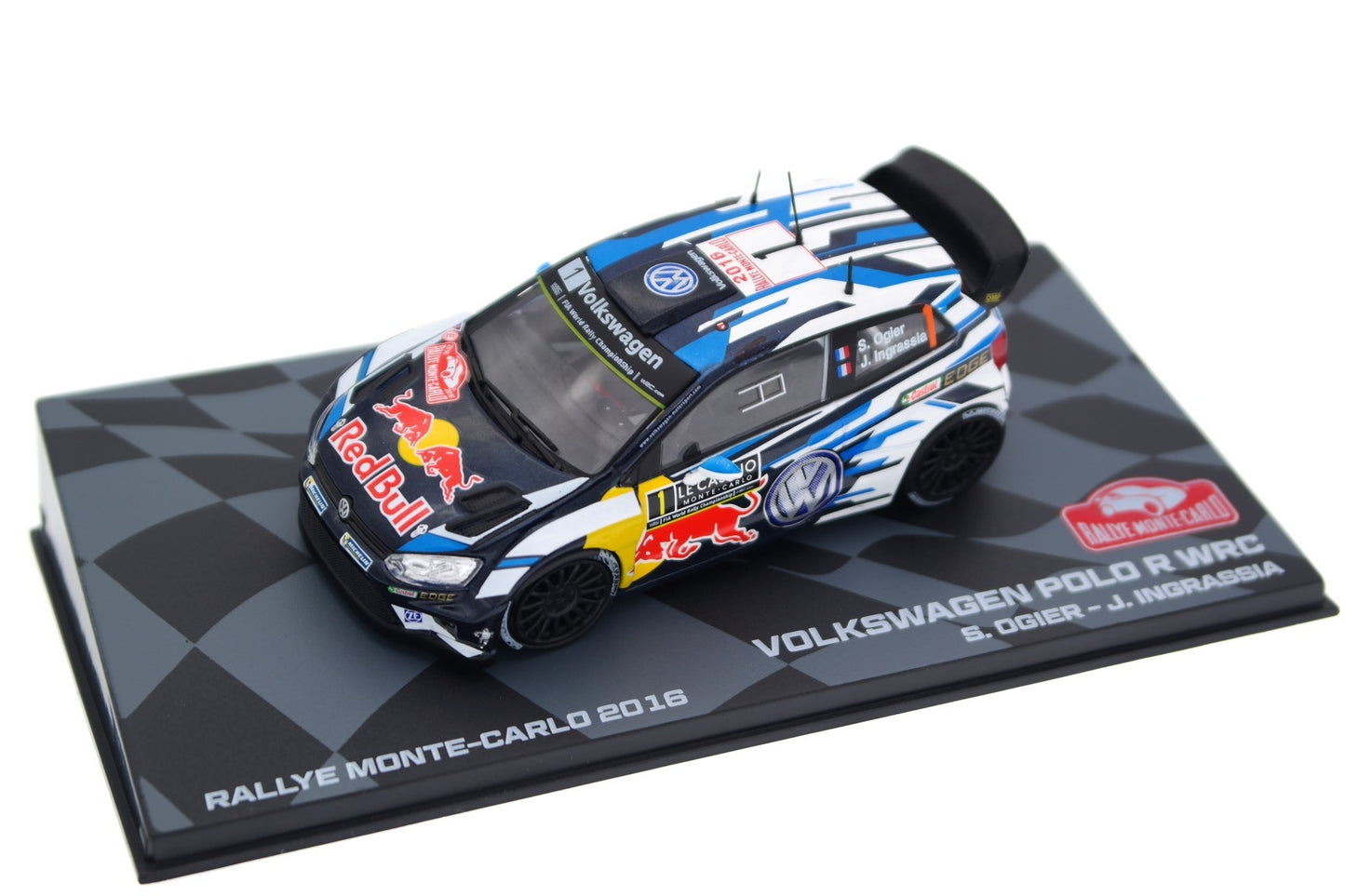 Volkswagen Polo R WRC S.Ogier - J.Ingrassia Rallye Monte-Carlo 2016 #1 cu vitrina plexiglass - 1/43 Altaya