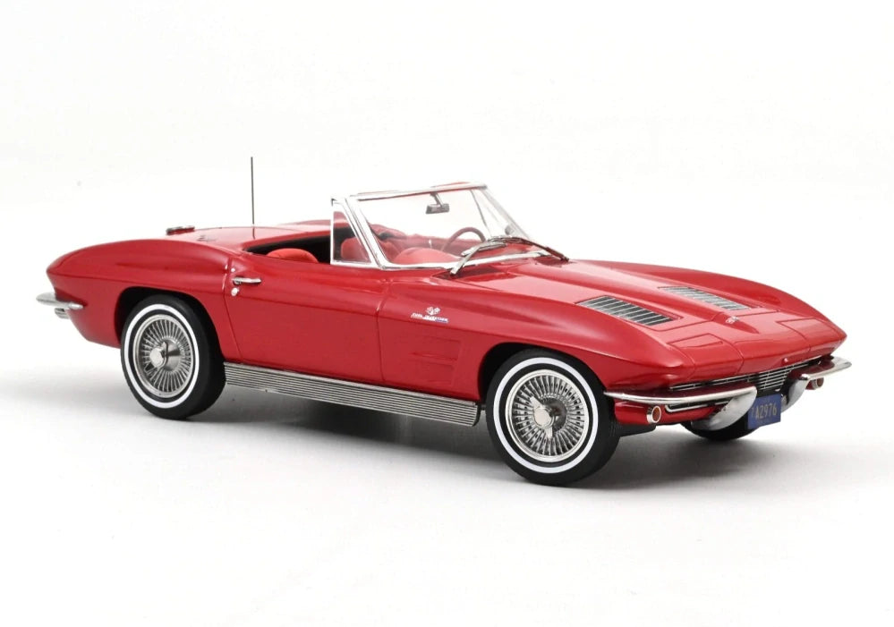Chevrolet Corvette Sting Ray Cabriolet 1963 Riverside rosu - 1/18 Norev