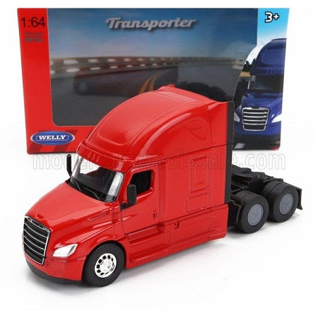 Cap Tractor Freightliner Cascadia rosu - 1/64 Welly