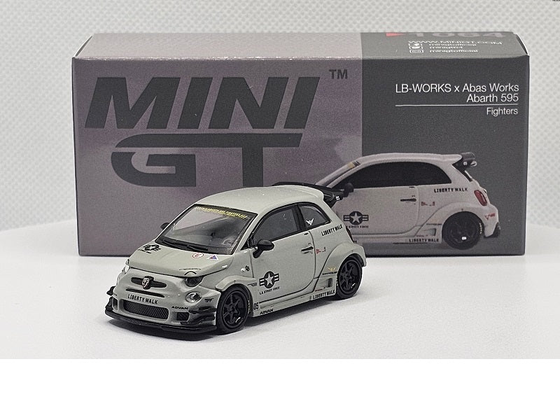 Abarth 595 LB-Works x Abas Works Fighters - 1/64 Mini GT