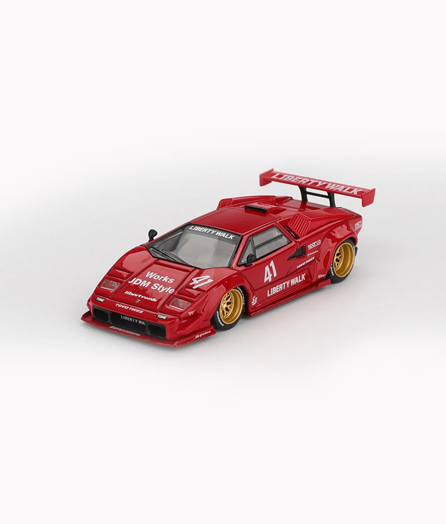 Lamborghini Countach LB-Works red #41 - 1/64 Mini GT